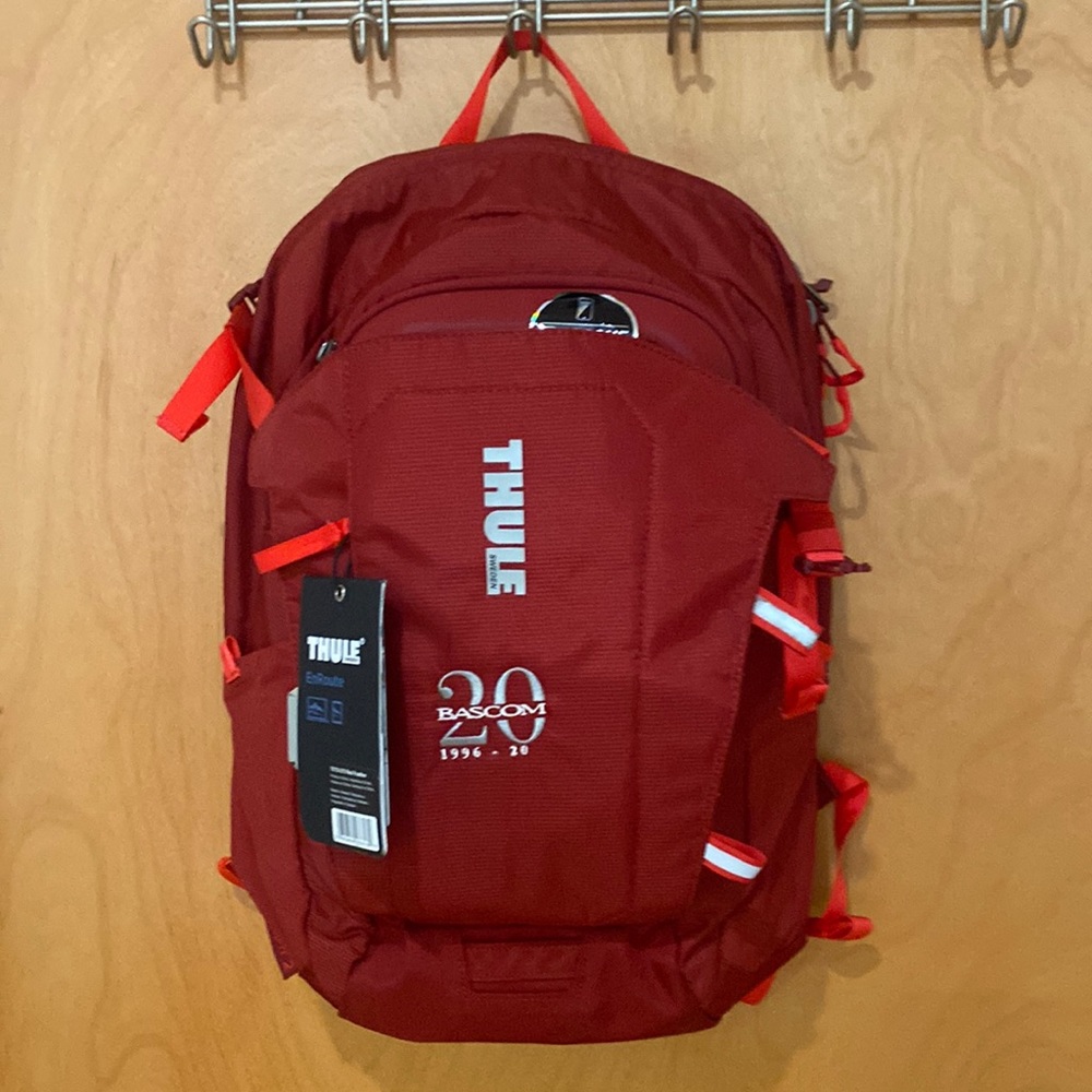 Thule maroon backpack